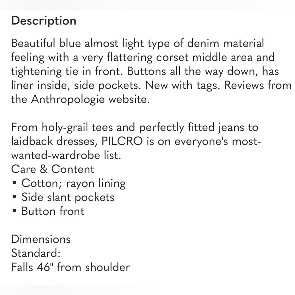 Pilcro Dress - Medium - Picture 4 of 13